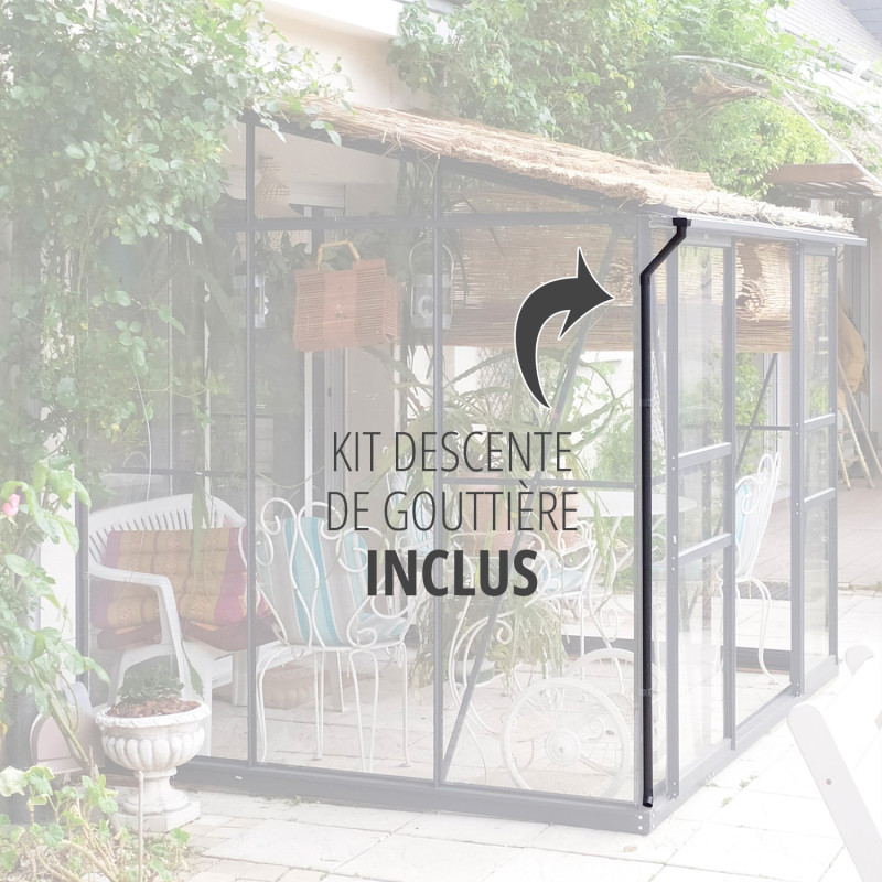 Serre adossée MÉLISSA 4,90 m²
