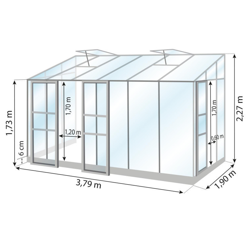Gewächshaus MELISSA 7,20 m²