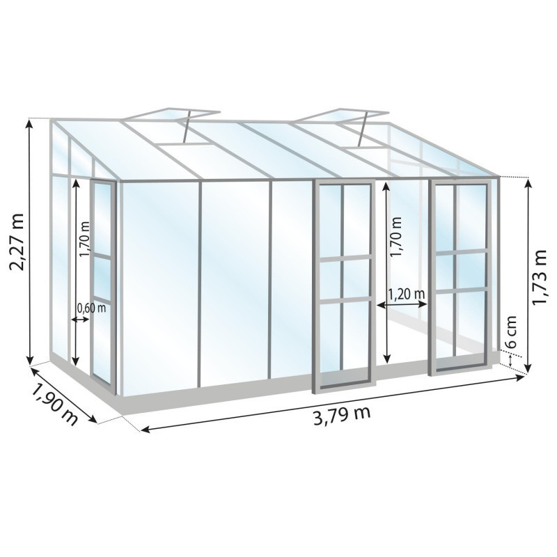 Gewächshaus MELISSA 7,20 m²