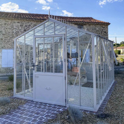 Glashaus AUTHENTIQUE Breite 2,75 m mit Aluminium-Fundamentrahmen