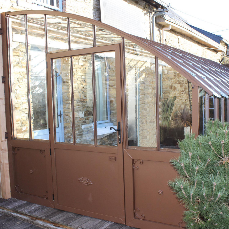 Glashaus CHAMBORD Breite 2,80 m mit Aluminiumsockel