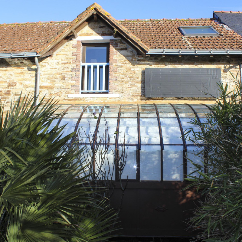 Glashaus CHAMBORD Breite 2,80 m mit Aluminiumsockel