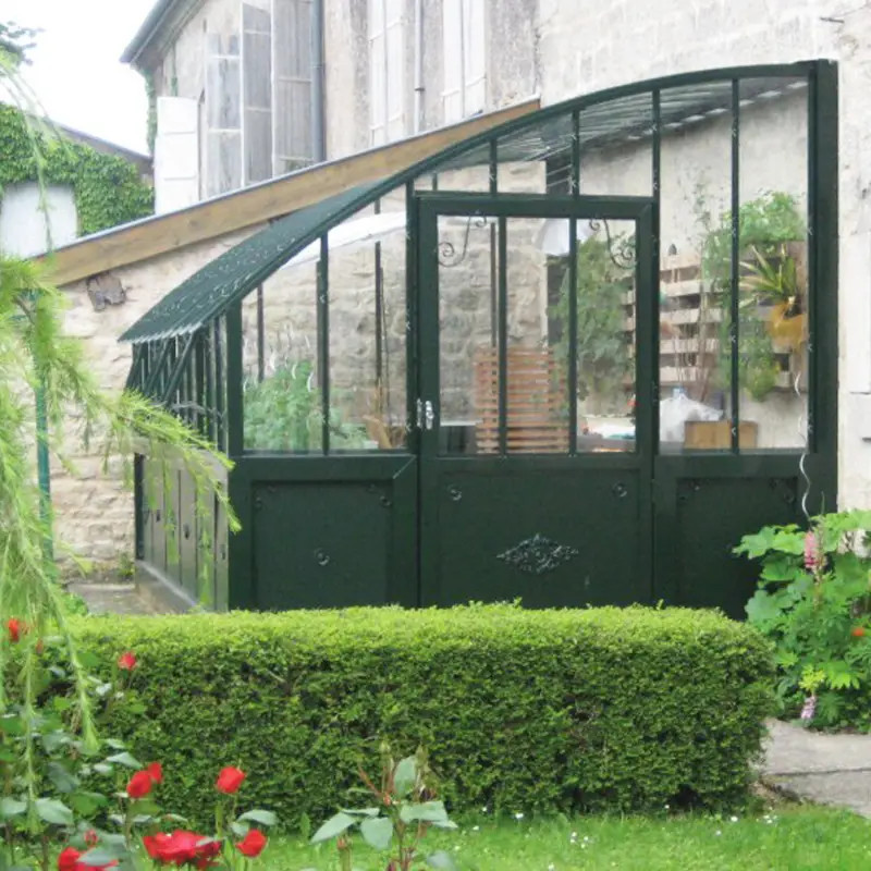 Glashaus CHAMBORD Breite 2,80 m mit Aluminiumsockel