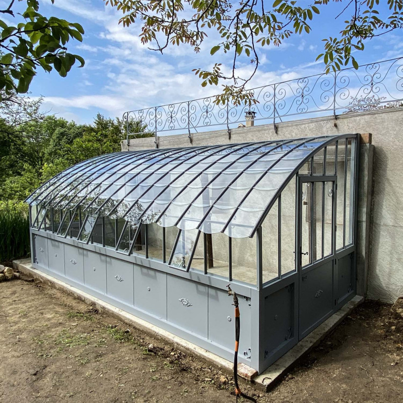 Glashaus CHAMBORD Breite 2,80 m mit Aluminiumsockel