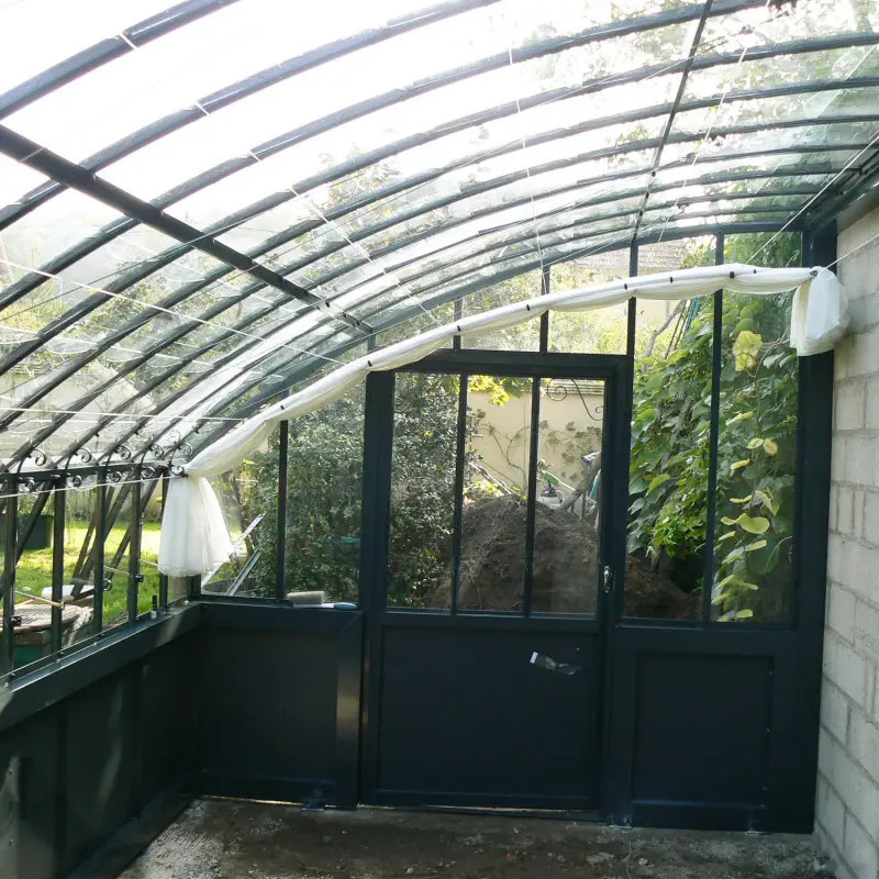 Glashaus CHAMBORD Breite 2,80 m mit Aluminiumsockel