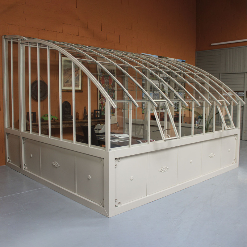 Glashaus CHAMBORD Breite 3,70 m mit Aluminiumsockel