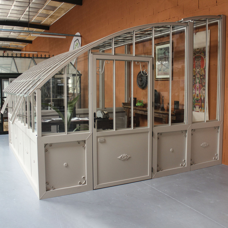 Glashaus CHAMBORD Breite 3,70 m mit Aluminiumsockel