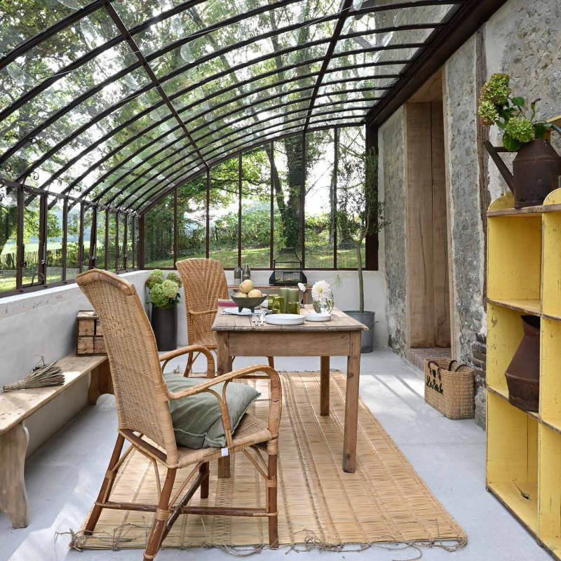 Glashaus CHAMBORD Breite 2,80 m mit Mauersockel