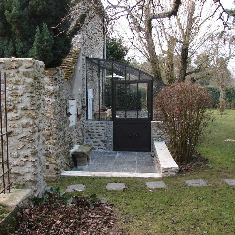 Glashaus CHAMBORD Breite 2,80 m mit Mauersockel