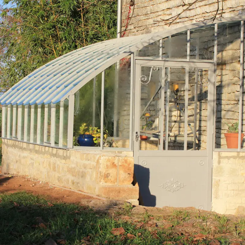 Glashaus CHAMBORD Breite 2,80 m mit Mauersockel