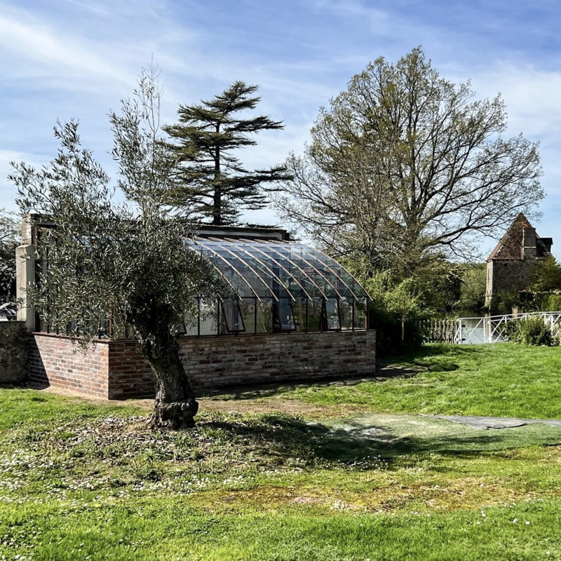 Glashaus CHAMBORD Breite 2,80 m mit Mauersockel