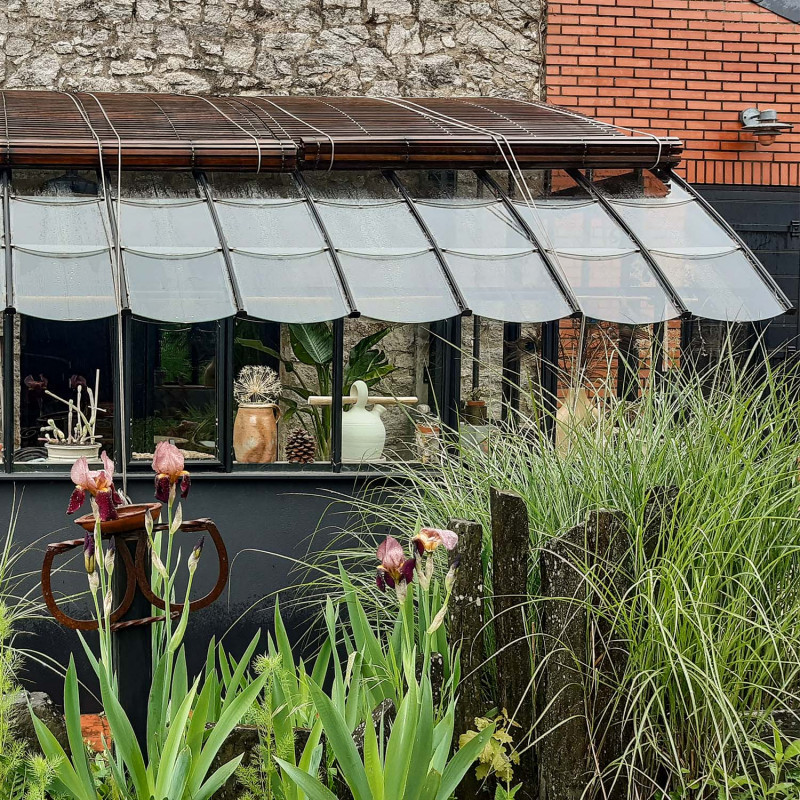 Glashaus CHAMBORD Breite 2,80 m mit Mauersockel