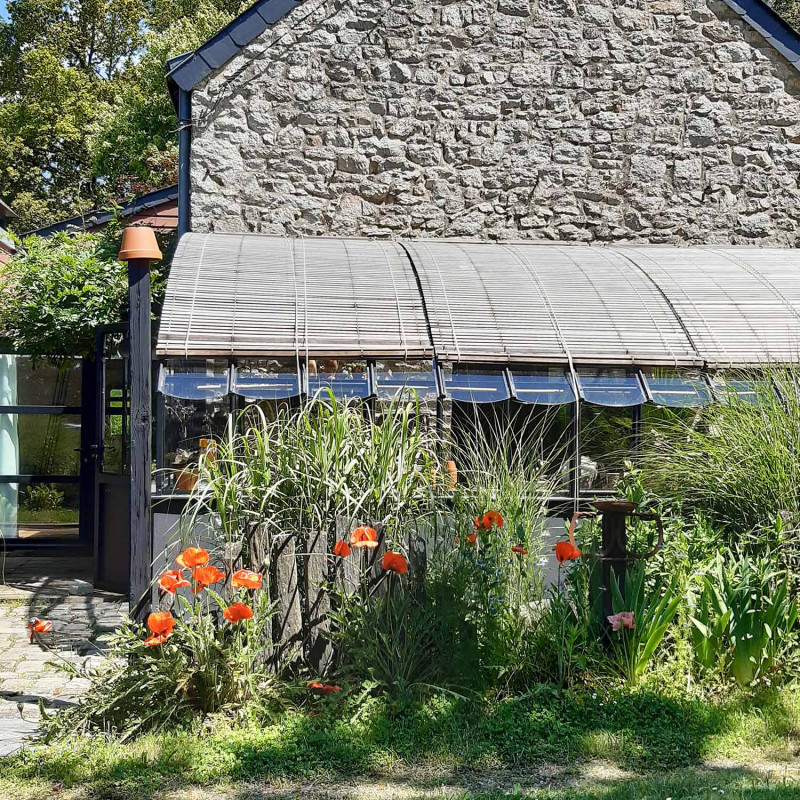 Glashaus CHAMBORD Breite 2,80 m mit Mauersockel