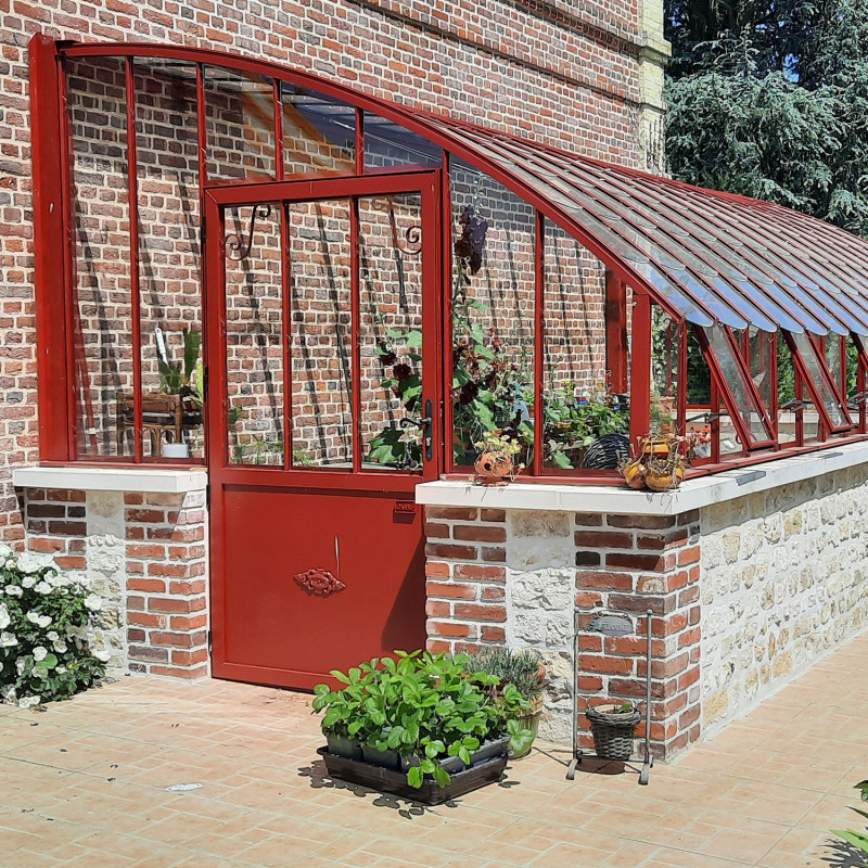 Serre à l'ancienne CHAMBORD largeur 2.80 m sur muret