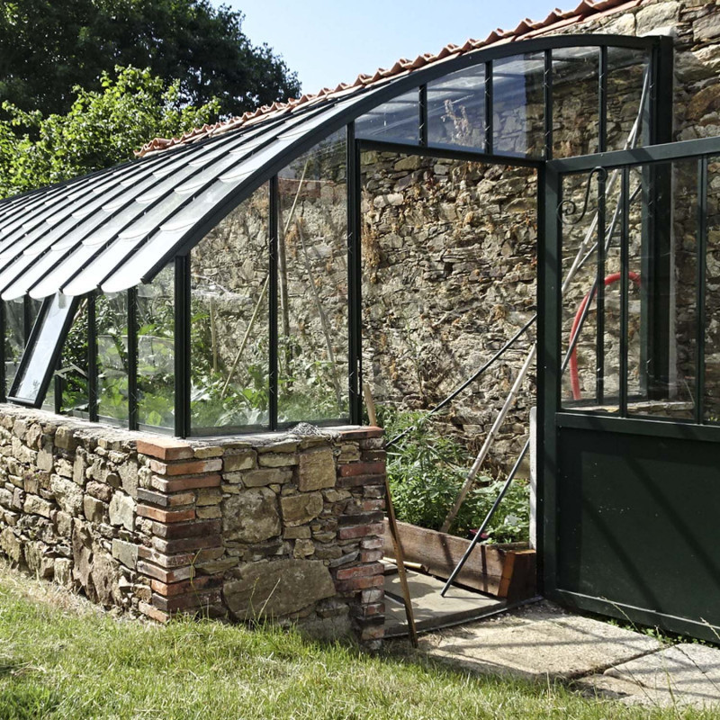 Glashaus CHAMBORD Breite 2,80 m mit Mauersockel