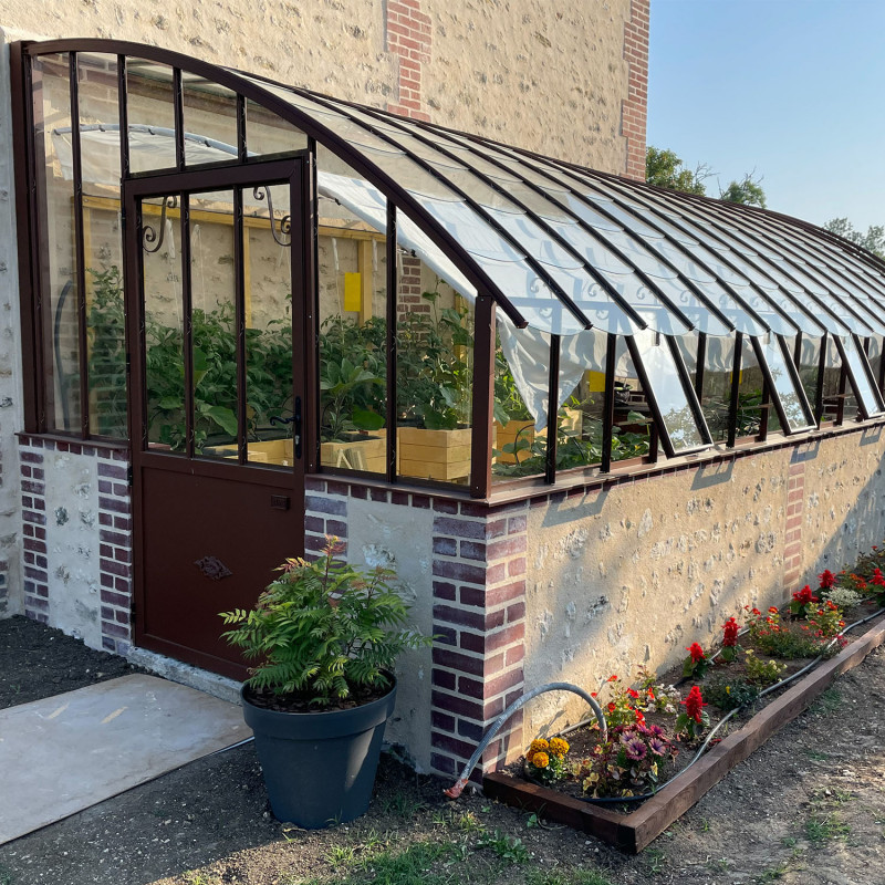 Glashaus CHAMBORD Breite 2,80 m mit Mauersockel