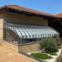 Glashaus CHAMBORD Breite 2,80 m mit Mauersockel