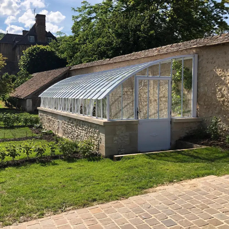 Glashaus CHAMBORD Breite 2,80 m mit Mauersockel
