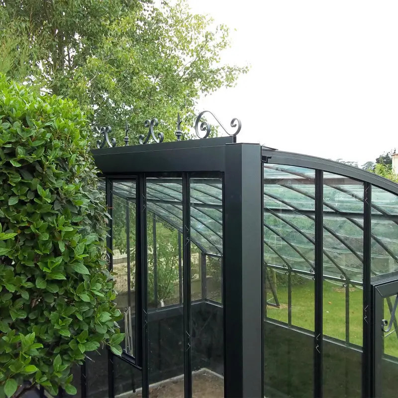 Glashaus VERSAILLES Breite 2,80 m mit Aluminiumsockel