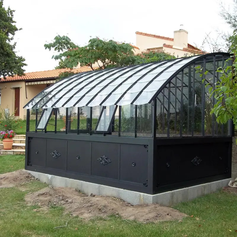 Glashaus VERSAILLES Breite 2,80 m mit Aluminiumsockel