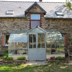 Glashaus MONTESQUIEU Breite 2,80 m mit Mauersockel