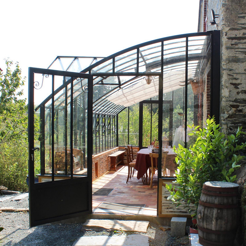 Glashaus MONTESQUIEU Breite 2,80 m mit Mauersockel