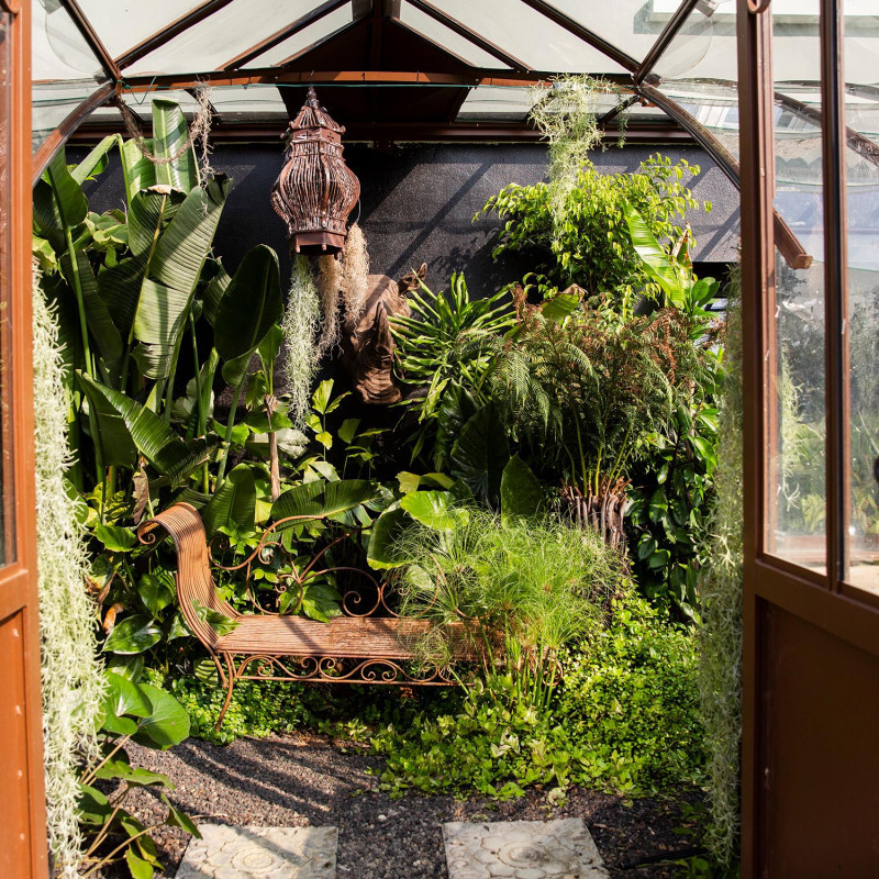 Glashaus MONTESQUIEU Breite 2,80 m mit Mauersockel