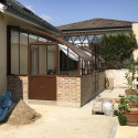 Glashaus MONTESQUIEU Breite 2,80 m mit Mauersockel