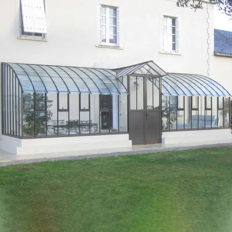 Glashaus MONTESQUIEU Breite 2,80 m mit Mauersockel