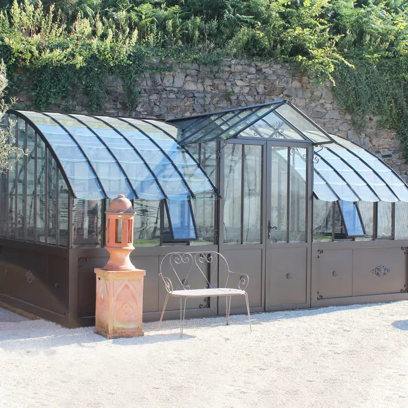 Glashaus MIRABEAU Breite 2,80 m mit Aluminiumsockel