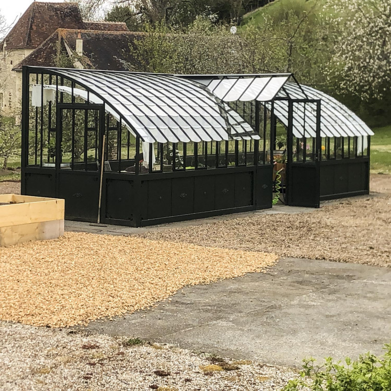 Glashaus MIRABEAU Breite 2,80 m mit Aluminiumsockel