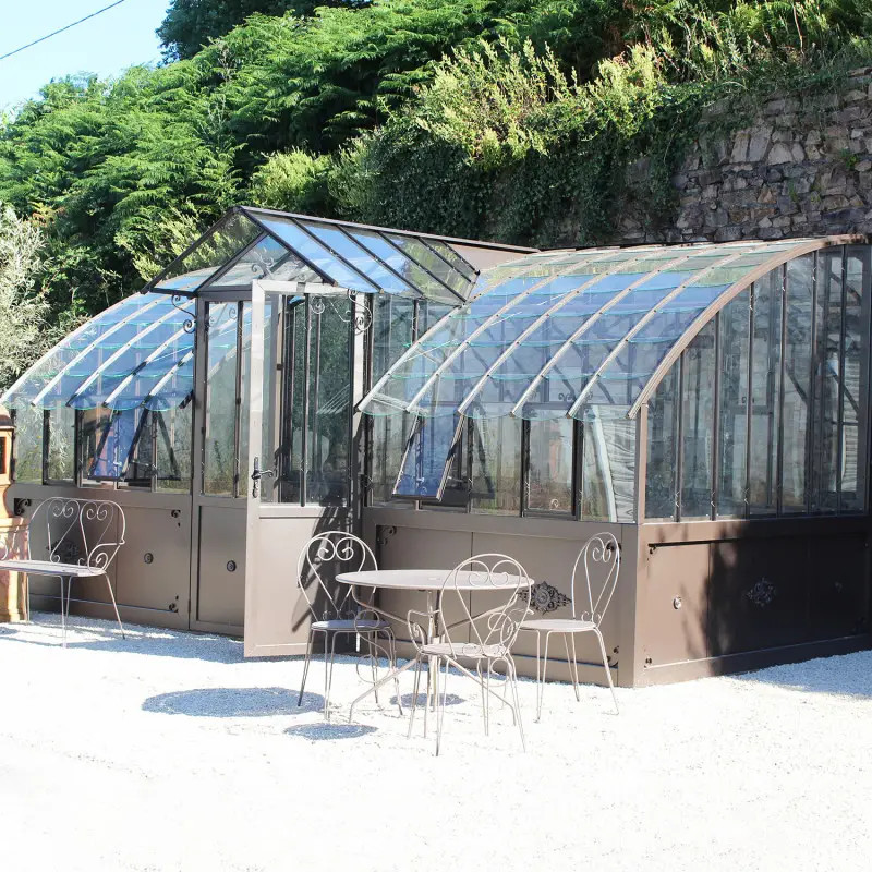 Glashaus MIRABEAU Breite 2,80 m mit Aluminiumsockel