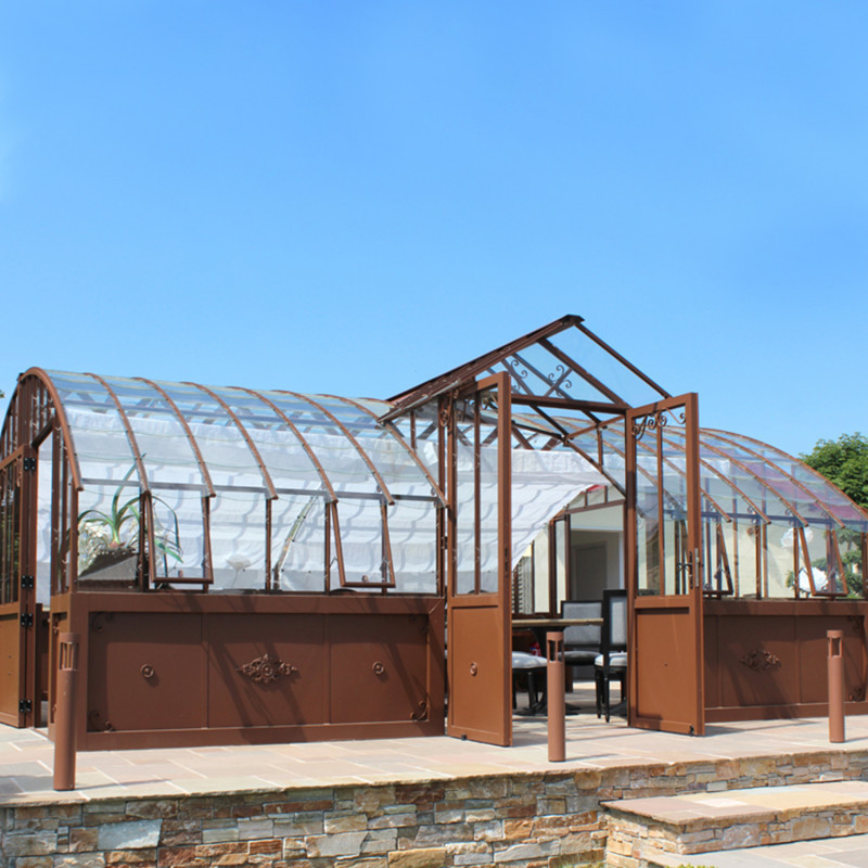 Serre à l'ancienne AMBOISE largeur 5.60 m sur embase aluminium