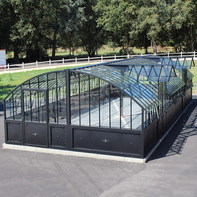 Serre à l'ancienne AMBOISE largeur 5.60 m sur embase aluminium