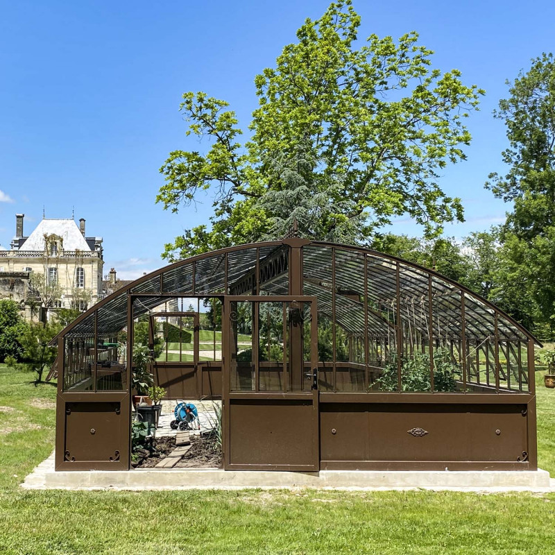 Glashaus AMBOISE Breite 5,60 m mit Aluminiumsockel