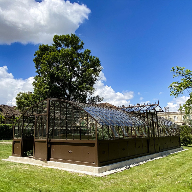 Glashaus AMBOISE Breite 5,60 m mit Aluminiumsockel