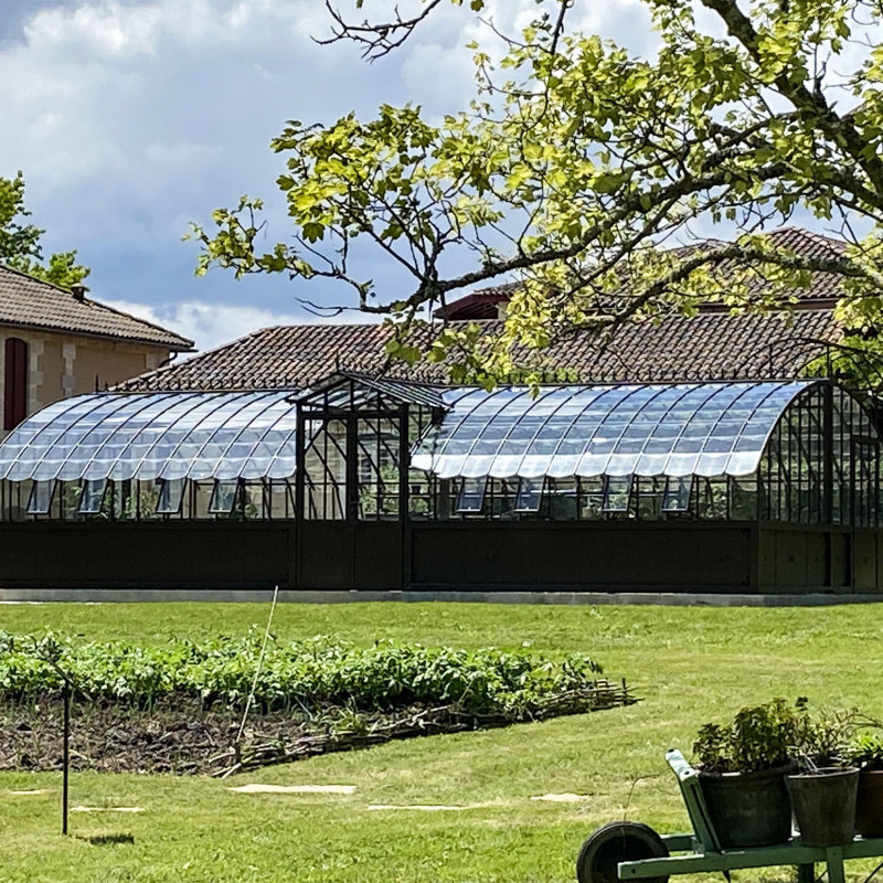 Glashaus AMBOISE Breite 5,60 m mit Aluminiumsockel
