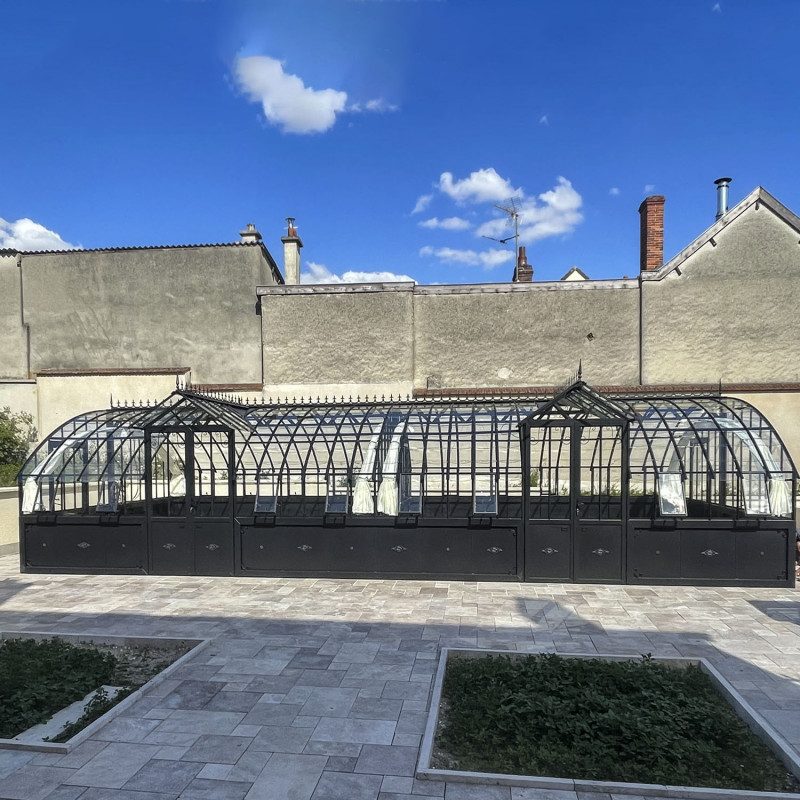 Serre à l'ancienne AMBOISE largeur 5.60 m sur embase aluminium