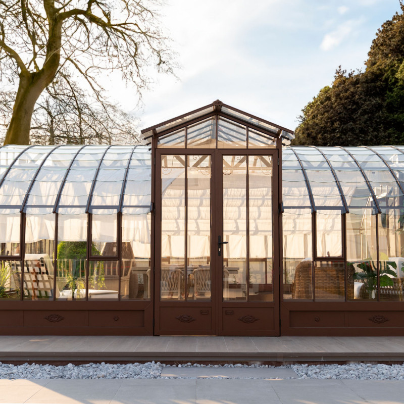 Serre à l'ancienne AMBOISE largeur 5.60 m sur embase aluminium