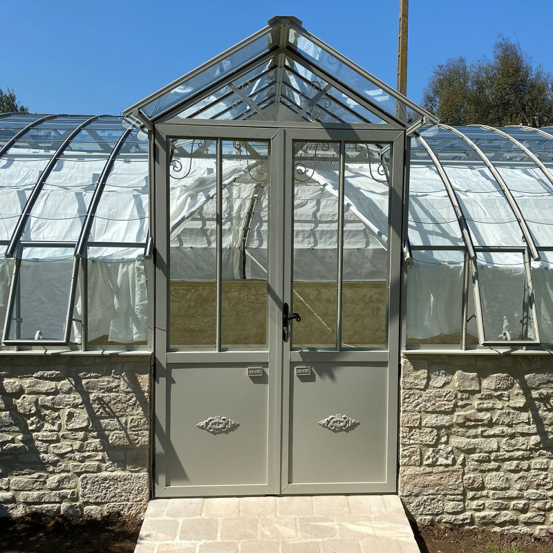 Glashaus AMBOISE Breite 5,60 m mit Mauersockel