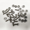 Set mit 100 Schrauben M6x12mm (50x Hammerkopf + 50x Sechskant) + 100 Muttern