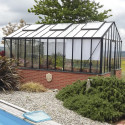 Gewächshaus LUXIA Retro mit Mauersockel Breite 3,09 m