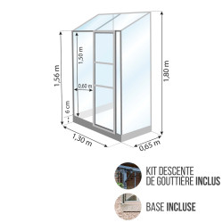 Serre adossée MÉLISSA 0,90 m²