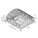 Glashaus AMBOISE Breite 5,60 m mit Mauersockel