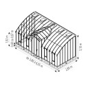 Glashaus MONTESQUIEU Breite 2,80 m mit Mauersockel