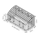 Glashaus VERSAILLES Breite 2,80 m mit Aluminiumsockel