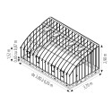 Glashaus VERSAILLES Breite 3,70 m mit Aluminiumsockel