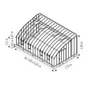 Glashaus CHAMBORD Breite 3,70 m mit Aluminiumsockel