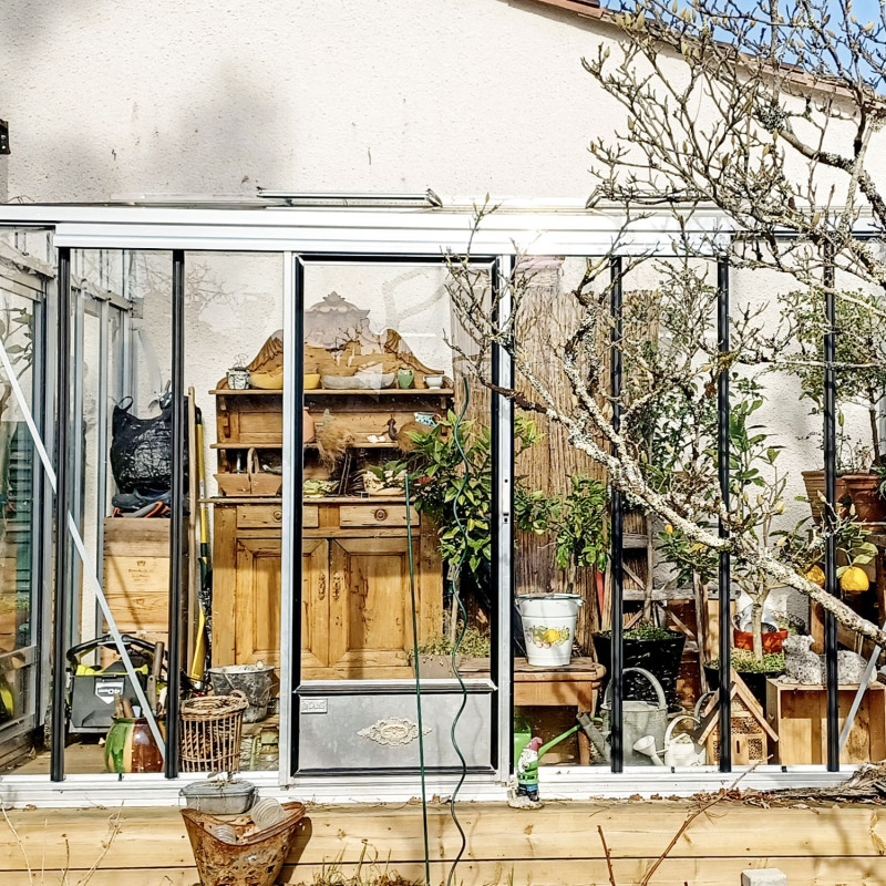 Anlehngewächshaus LUXIA Retro Breite 2,32 m