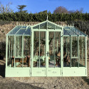 Glashaus CLASSIQUE Breite 3,50 m mit Dachgauben und Aluminiumsockel